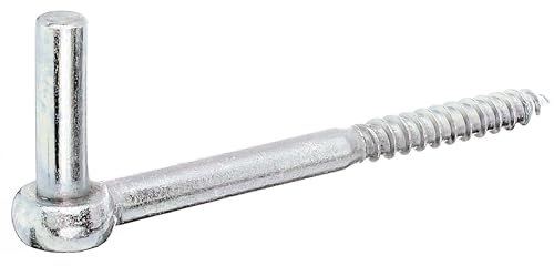 Alberts 312237 Kloben zum Einschrauben | J-Haken, mit angeschnittenem Gewinde | galvanisch verzinkt, dickschichtpassiviert | Dornmaß Ø13 mm | Länge 165 mm