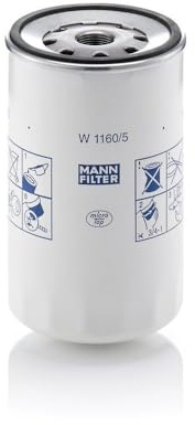 MANN-FILTER, W 1160/5 Oil Filter | For Trucks & Buses, Highest Filtration Performance, Engine Protection, High Quality Sealing, True OE Engineering