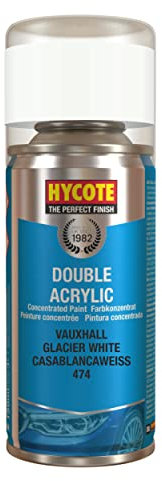 Hycote Double Acrylic Aerosol Car Spray Paint, Vauxhall - Glacier White, 150 ml