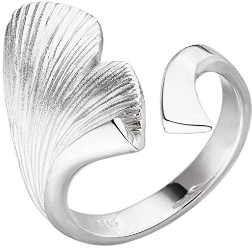 Jobo Damen-Ring aus 925 Sterling Silber mit Ginkgo-Motiv Größe 56
