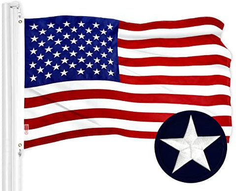 G128 American usa us-Flagge 4x6 ft gestickte Sterne genäht Streifen messingösen