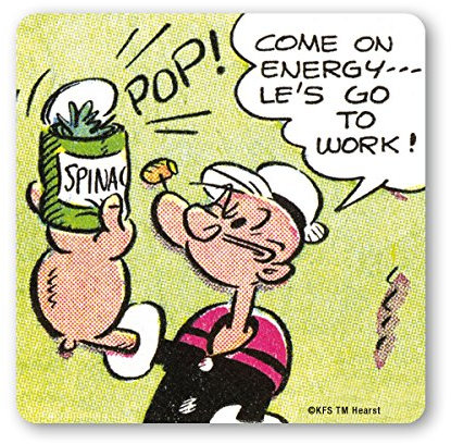 Logoshirt® Popeye der Seemann | Spinat I Energie I Untersetzer | Kork | 10x10cm | langlebiger Druck | Lizenziertes Originaldesign