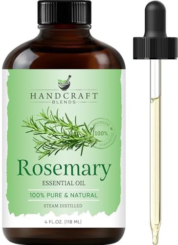 Handcraft Blends Rosemary Essential Oil - Huge 118 ml - 100% Pure and Natural - Premium Grade with Glass Dropper