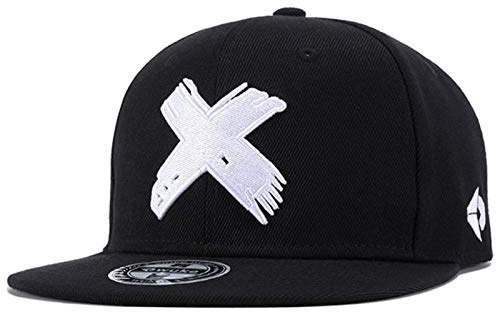 Sporty Snapback Cap Cross Hip Hop Baseball Flat Brim Mütze Kappe Basecap
