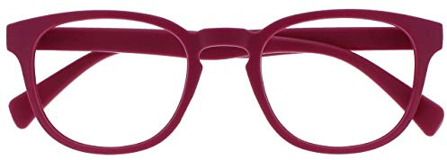 OPULIZE Pop Lesebrille Keck Rund Matt Rahmen Federscharniere Kratzfest Rosa Herren Damen R2-4 +2.00