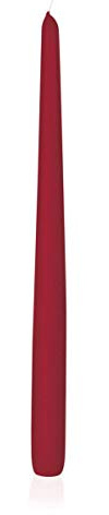 INNA-Glas Punch Kerze PALINA, dunkelrot, 40cm, Ø 2,5cm, 15,5h | Made in Germany - Haushaltskerze