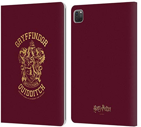 Head Case Designs sous Licence Officielle Harry Potter Gryffindor Quidditch Deathly Hallows X Étui Portefeuille en Cuir Compatible avec Apple iPad Pro 11 2020/2021 / 2022