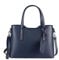 OBC Made IN Italy Damen Echt Leder Tasche Business Shopper Schultertasche Handtasche Ledertasche Umhängetasche Rindsleder Freizeittasche Blau