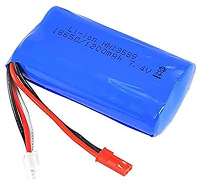 Torcster Huina 1573 1577 1561 1562 1592 1593 LiIon Akku 7,4V 1200mAh, für Modelle vor 2023, BEC-Stecker rot