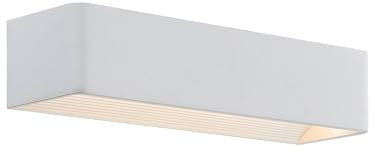 Arcchio LED Wandleuchte, Wandlampe Innen Karam (Modern) in Weiß aus Aluminium (1 flammig) - Wandstrahler Wandbeleuchtung Schlafzimmer/Wohnzimmer Licht nach oben & unten Wohnzimmerleuchte