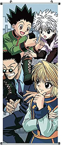 CosplayStudio Großes Hunter x Hunter Rollbild | Kakemono aus Stoff | Poster 100x40cm | Motiv: Hunter