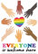 Poster Everyone is Welcome Here, laminiert, 30.5 x 45.7 cm, Diversitätsposter für Klassenzimmer, inspirierende multikulturelle, motivierende Dekorkunst, Türen der Schule, Hochschule, ESL Lehrer
