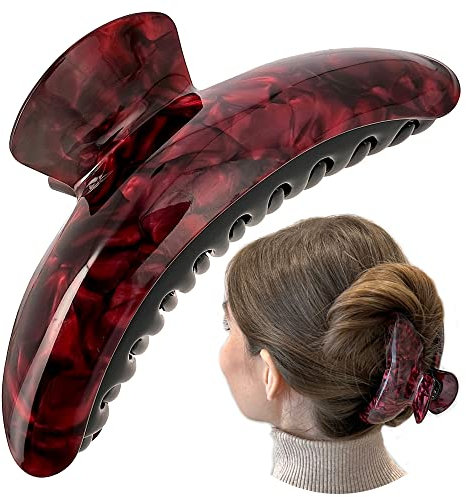 Pince a Cheveux XXL Chic Ultra Résistante/Pince Cheveux Femme Originale/Attache Cheveux femme/Grosse pince Cheveux Crabe Colorée/Banane Grande Brillance Cheveux/Bijou Cheveux Claw clip