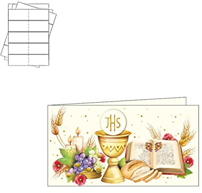 ARKRAFT Geschenkanhänger für Gastgeschenke, 20 Stück, für Kommunion, personalisierbar (Kommunion C1)