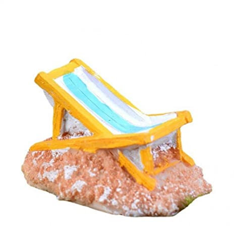 Miniaturstrand Stuhl 1: 12 Puppenhaus Longue Deck Stuhl Mini Möbel Feen Garten Bonsai Puppenhaus Dekorationen
