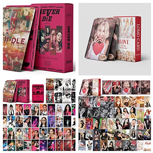 2 Pack/110 Stück (G) I-DLE Lomo Card Photocards (G) I-DLE Neues Album Lomo Karte (G) I-DLE 2022 Mini Fotokarten Kpop (G) I-DLE Poster Karten Geschenk für Fans