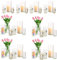 Hewory Windlight portacandele di vetro per le candele galleggianti: 36pcs candela di vetro grande cilindro di vetro per le candele di vetro vasi cilindro per la decorazione della tabella (10/15/20cm)