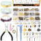 Tanstic 1467Pcs Jewelry Making Supplies Kit, Jewelry Making Kit with Jewelry Pliers, Jump Rings, Copper Wires, Jewelry Findings Supplies, Tweezer, Caliper, Jump Ring Opener for Jewelry Repair