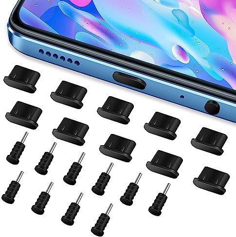 Giantree 20Pcs USB C Staubschutz, Kopfhörer Schutz Kappe Staubstopper, Silikon Handy USB c Schutz Staub Stecker Kompatibel mit Meiste Typ-C Handy Und Tablet Phone
