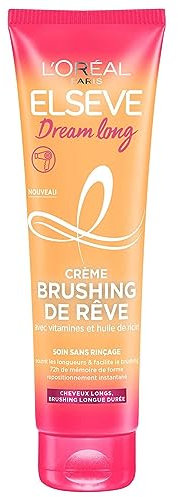 L'Oréal Paris - Crème Brushing pour Cheveux Longs - Facilite le Brushing - Huile de Ricin - Elseve Dream Long - 150 ml