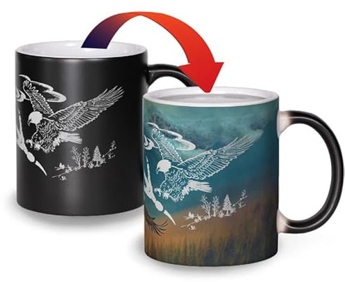 The Mug Experience Adler Keramik Matte Farbwechsel Tasse, 340 ml, Küchenzubehör