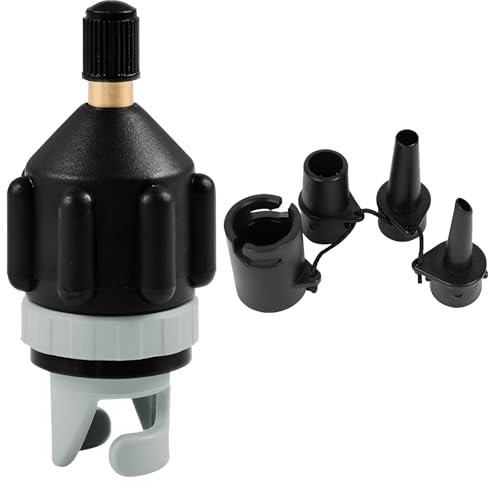FRXAEZTG Sup Adapter, Sup Adapter for Compressor Sup Valve Adapter Inflatable Adapter with 4 Pieces Gas Nozzle, Inflatable Sup Pump Adapter, for Inflatable Boats, Inflatable Bed, Sup Accessories