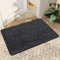 Mibao Door Mat Indoor, 43 x 75 cm, Dirt Trapper Entrance Doormat, Non-Slip Low Profile Mat, Dog Door Mat, Super Absorbent Welcome Mat for Front Door, Back Door, Shoe Scraper, Black