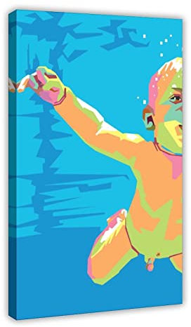 ZOLULA Nevermind Leinwand-Poster, Wandkunst, Dekordruck, Bild, Gemälde für Wohnzimmer, Schlafzimmer, Dekoration, Rahmenstil, 20 x 30 cm