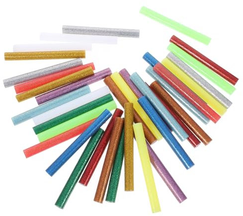TEHAUX 36stücke Heißklebestäbe Für Bastelarbeiten Farbige Schmelzklebestifte Für -projekte Praktische Klebestifte Für Kreative Anwendungen Und Reparaturen