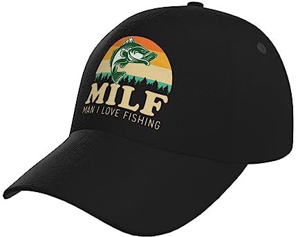 FJQWKLF Milf Man I Love Fishing Baseball Cap Freizeit Truck Driver Hat