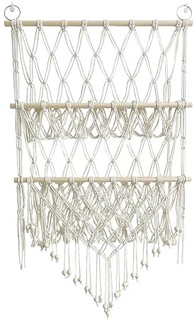 Bvizyelck Hängematte für Stofftiere, doppellagiges Tiernetz gewebt mit Quasten, große Aufbewahrung, Spielzeug-Hängematte, Plüschnetz, verstellbar für Wand, Kinderzimmer, Plüsch-Display, Kinderzimmer,