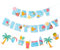 EASY JOY Summer Happy Birthday Banner Ocean Summer Pool Party Bunting Banner Summer Birthday Beach Party Decorations Schools Out for Summer