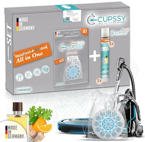 Cupssy Staubsauger Duft: Terre D´Hermes Parfüm - 3X Set AirPad + AirSpray für Ihr Staubsauger und Haushalt