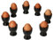 MamboCat Nero Lot de 8 coquetiers noirs - Pour 8 personnes - Ronds mats en faïence avec pied - Vaisselle pour l'œuf doux ou dur du petit-déjeuner au brunch et au buffet