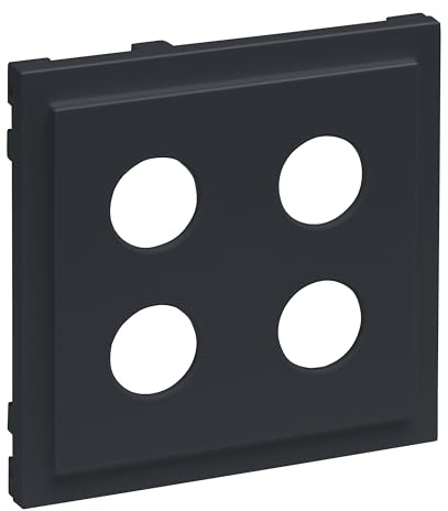 LEGRAND, SEANO Abdeckung für Lautsprecher-Anschlussdose 2-fach, 4 mm-Buchsen, Farbe: Anthrazit lackiert, 765479