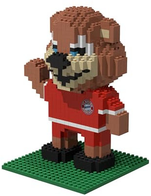 FOCO Offizielles Lizenzprodukt FC Bayern München Fußball Berni BRXLZ-Steine Maskottchen BAU-Set