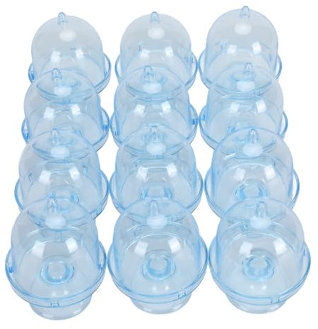Mini Plato para Pastel con Tapa, Mini Soporte para Pastel Estable de 12 Piezas para Bodas para Baby Showers (Cielo Azul)