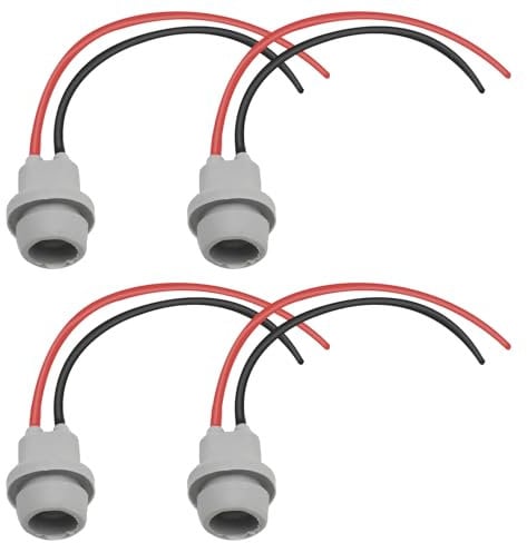 JUUDDENPARTS 4Pcs Rubber Bulb Socket Holder, 12V Bulb Socket Connector, Universal Car Light Bulb Socket Holder Extension Socket Holder Connector for Cars Trucks Trailers Boats Caravans Interior Lights