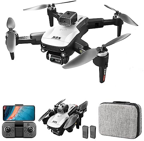 Dodoore Drohne mit Kamera 4K Daul WIFI FPV Bürstenlosen 6-Achsen-Gyro 360°-Hinderniserkennung Gestenfotografie Optische Flusspositionierung Faltbare leichte Drohne