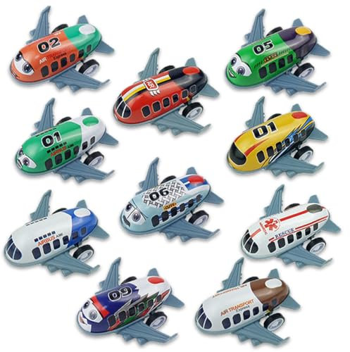 MKKZLPN Simulation Flugzeug Spielzeug Set für Kinder, Rückzug Kleines Flugzeug, Mini Alloy Airliner, Tin Taxiing Model Airliner, für Kinder Ab 3 Jahre Alt