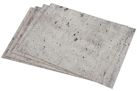 codiarts. 4er Pack DECOR Holzfaserplatte 30x42cm 2,8mm Stärke (HDF) Extra dichte und stabile Platten perfekt für Laserschneiden, Basteln & DIY Holzarbeiten - Extrem hohe Stabilität - (Beton-Optik)