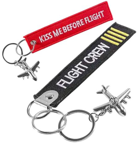 DonJordi Schlüsselanhänger Set Aviation - Für Piloten, Flugbegleiter und Flugzeug Fans
