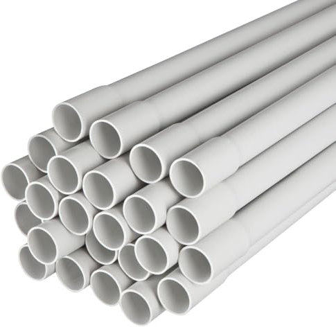 GEWISS Mittelstarres Stangenrohr Isolierrohr Elektrorohr Grau M16 M20 M25 M32 M40 2m (M40 VPE: 14 Meter)