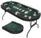 DREAMADE Faltbarer Pokertisch für 8 Spieler, Poker Table Spieltisch mit Getränkehalter, Poker Tisch Roulette Tisch mit Metall-Rahmen 182 x 82 x 75 cm
