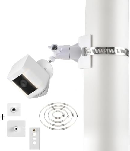 Camera Mast Mount for Ring Stick Up Cam, Pole Mounting Bracket Wall Mount for Ring Spotlight Cam Plus/Pro/Solar Panel/Pan Tilt, Accessories for Ring Outdoor Indoor Camera and Solar Panel