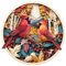 KaayeeWood Holzpuzzle Erwachsene,Buntes Papier Schnitzerei Kolibri Holz Puzzle,Einzigartige Wooden Puzzle Mit Box Aus Holz Geburtstagsgeschenk für Erwachsene und Kinder (Herbst Kardinal, M)