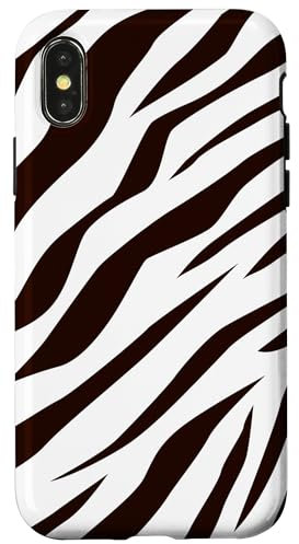 Zebra Schwarz Weiß Muster Hülle für iPhone X/XS