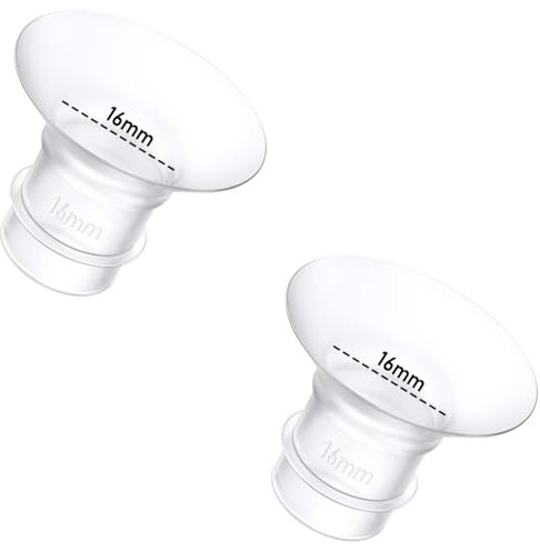 2PCS Flange Insert 16mm Compatible with Momcozy M9/M6/M5/S12 Pro/S9 Pro/Medela/Spectra/Bellababy/Lansinoh/Elvie/Nuliie/KISSBOBO/ANWIKE 24mm Wearable Breast Pump Replacement Accessories