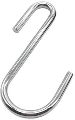 VBPBHFFNMW 10 Ganci multifunzionali in Acciaio Inox a Forma di S, da Appendere in Cucina e Bagno, for riporre Vestiti, Borse, Asciugamani e Piante. Ganci per la casa(Y171-1 Silver 10pcs,6cm)