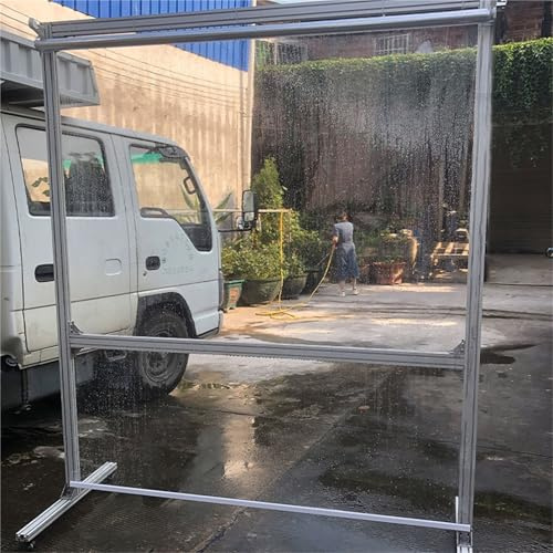 Schnurloses Wasserdichtes Rollo Transparent Reißfeste PVC-Folie für Garten-Pergola & Balkon-Terrassen HD-Klarsicht Außenrollo mit Windschutz, Staubdicht & UV-Blocker Aufrollbares(W40xH120cm)